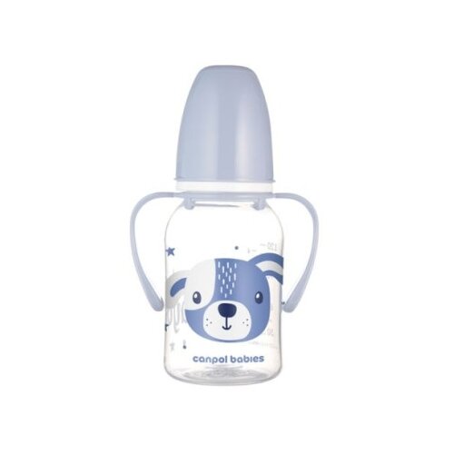 Canpol babies flasica sa drskama cute animals 120ml (11/823) - blue ( 11/823_blu ) Slike