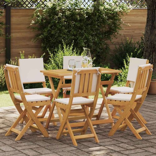  Zunanje bistro stolice 6 pcs Kremno bela 38 x 46 x 85 cm, (5000273267) Cene