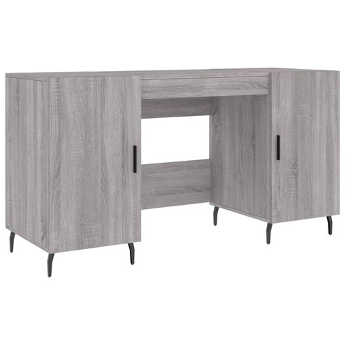 Maison Chic Pisalna miza - pisarni&amp;scaron;ka miza - Računalni&amp;scaron;ka miza siva sonoma 140x50x75 cm inženirski les, (21785103) Slike