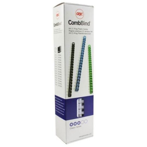 Gbc Plastične &amp;scaron;pirale CombBind, 6 mm, bele Slike