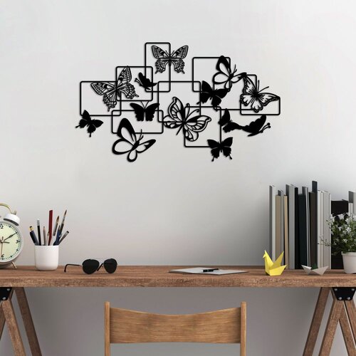 Wallity Zidna dekoracija Leptiri - L, 70 x 40 cm, Crna Slike