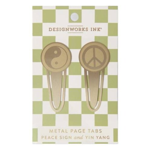  Obeleživač stranica Peace &amp;amp; Yin Yang, Metalni , 2 komada Slike