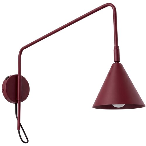 Sollux Lighting Stenska svetilka NOX 1 burgund s stikalom, (5000352062) Cene