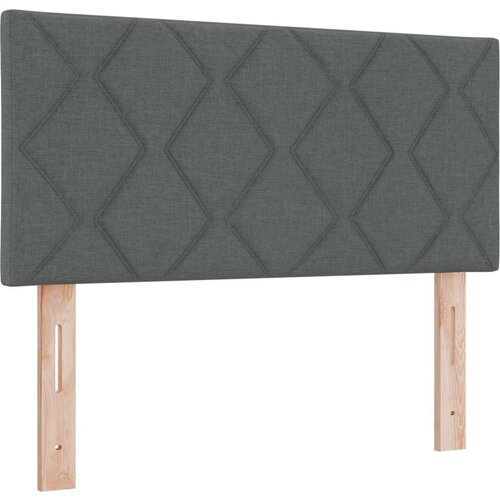 Krevet s kutijom s madracem tamno sivi 100x200 cm tkanina Slike