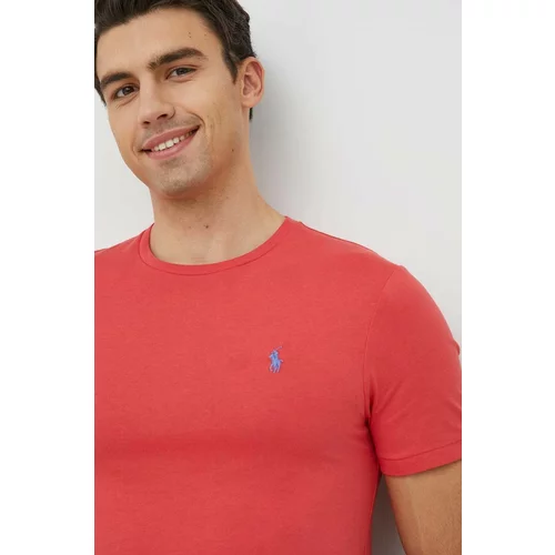Polo Ralph Lauren Pamučna majica boja: crvena, jednobojni model