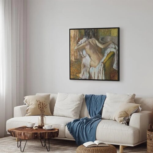  Slika - Edgar Degas &amp;ndash; Woman drying herself 40x40 U crnom drvenom okviru Slike