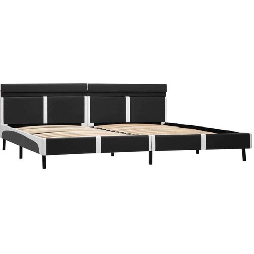  Posteljni okvir LED sivo umetno usnje 180x200 cm Slike