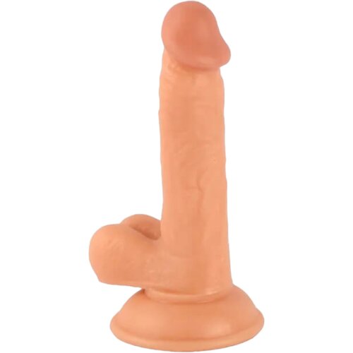 Mr. Rude - pripenjalni dildo s testisi - 17 cm (naravni) Cene