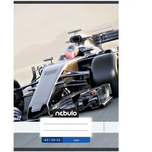 NEBULO spajalica bilježnica s uzorkom trkaćeg automobila, glatka, 20-32 A/5 Slike