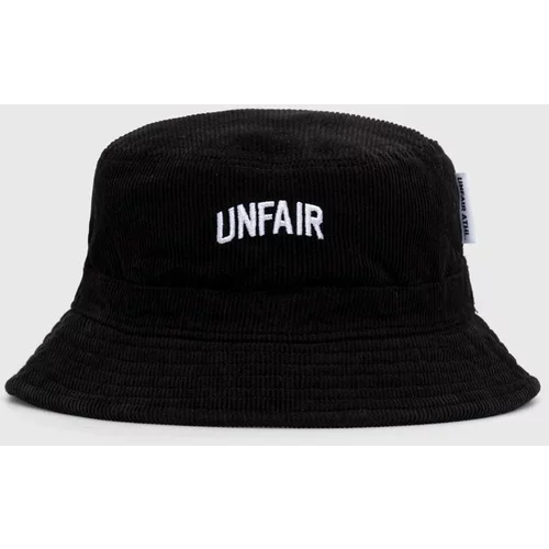 Unfair Athletics klobuk iz rebrastega žameta , črna barva