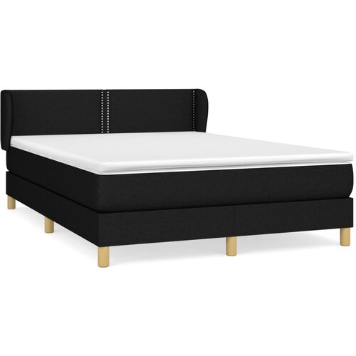 Maison Chic Box spring posteljni - Vzmetna postelja z vzmetnico črn 140x190 cm blago SL7521, (21886894) Cene