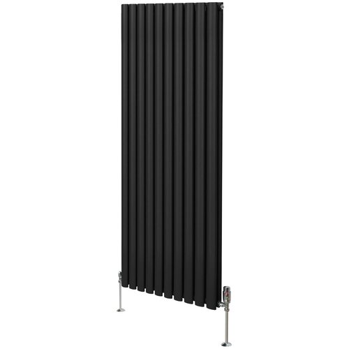 Monster ovalni stebrični radiator in ventili - 1600 mm x 600 mm - črn, (21569817) Slike