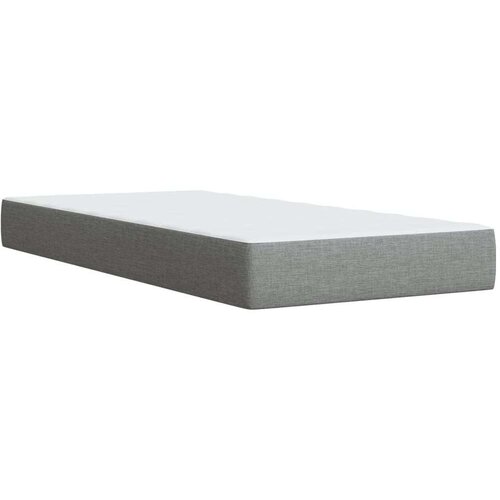 VidaXL Okvir kreveta s oprugama i madrac svjetlosivi 80x200cm tkanina Slike