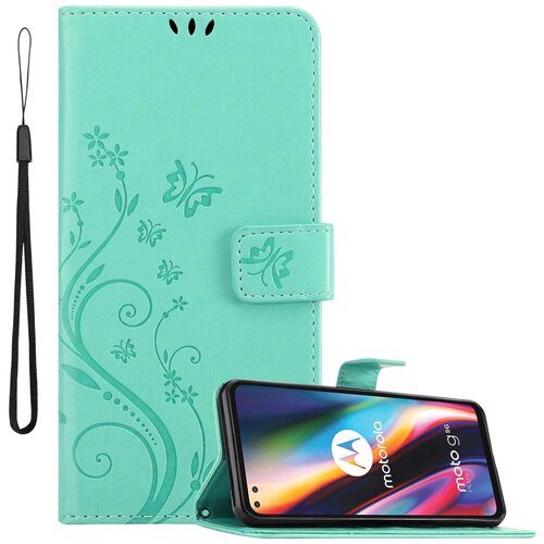 Cadorabo Motorola MOTO G 5G PLUS in klasično srebrno - ovitek v cvetličnem dizajnu z magnetnim zapiranjem, stoječo funkcijo in režami za kartice, (20859921) Cene