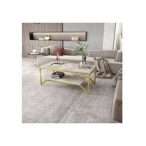 Woody Fashion flora - gold, white goldwhite coffee table Cene