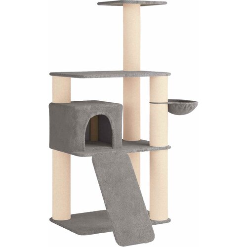 VidaXL Mačje drvo s sisalnim postoljima za grebanje Svjetlosiva 173 cm - Svjetlosiva Slike