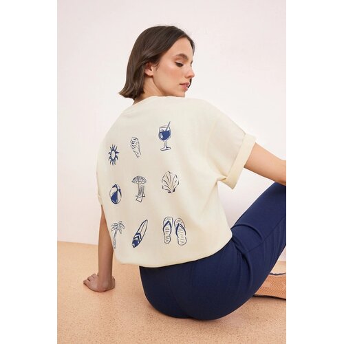 TRENDYOLMILLA Ženska majica TWOSS26TS00089, Bela Cene