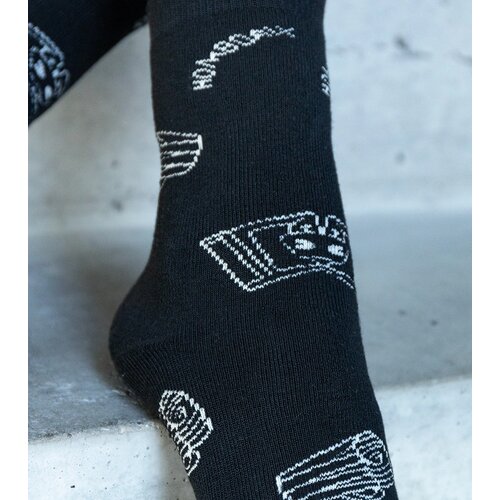 Gemre Black and White Warm Socks Sella Slike