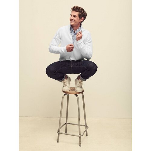 Fruit Of The Loom White men's sweat jacket Cene