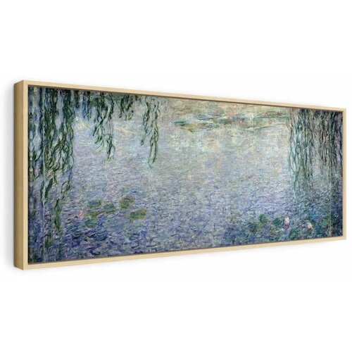  Slika - Claude Monet &ndash; The Water Lilies &ndash; Clear Morning with Willows 100x40 U prirodnom drvenom okviru Cijene