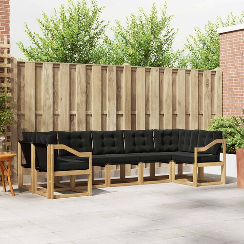  Set vanjskih sofa 7 kom. Bijela i crna Smeđa 245 x 126,5 x 73 cm Cene