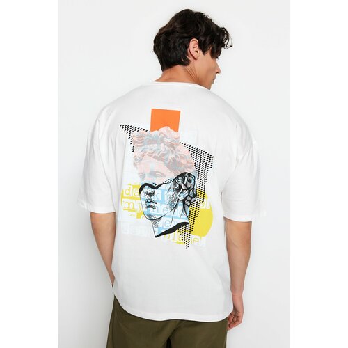 Trendyol T-Shirt - Ecru - Oversize Cene