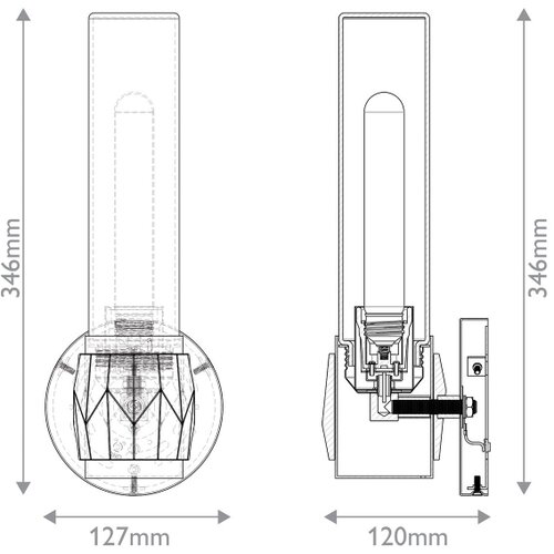  Hinkley HK-ELLISON1-BK-HB -Kupatilsko svetlo ELLISON 1xE27/40W/230V IP44 zlatna Slike