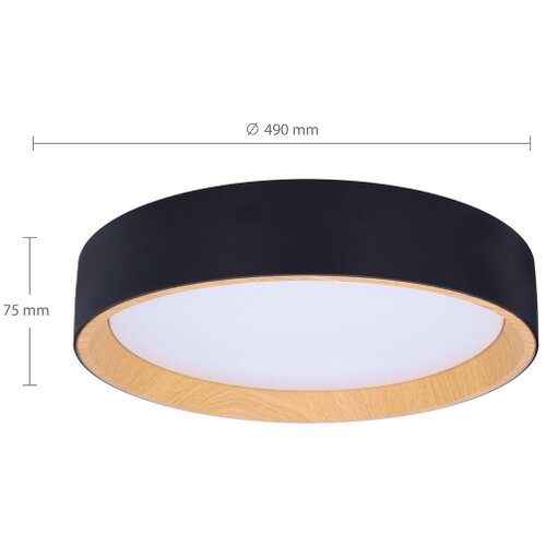  Brilagi-LED prigu&amp;scaron;iva svetiljka LARIOS LED/60W/230V 3000-6500K prečnik 49 cm crna + daljinski upravljač Slike