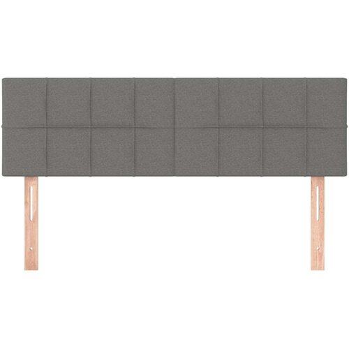  Uzglavlje tamnosivo 144x5x78/88 cm od tkanine Slike