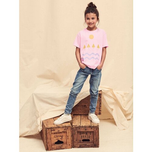 Fruit Of The Loom Pink Cotton T-shirt Cene