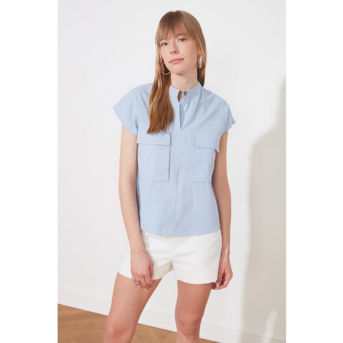 Trendyol Blouse - Blue - Oversize Slike