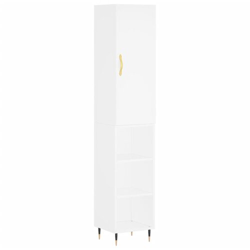 Maison Chic Visoka omara - Komoda - Predalnik bela 34,5x34x180 cm inženirski les, (21719902) Slike