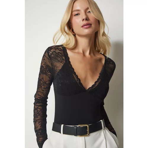 Happiness İstanbul Women's Black Lace Body