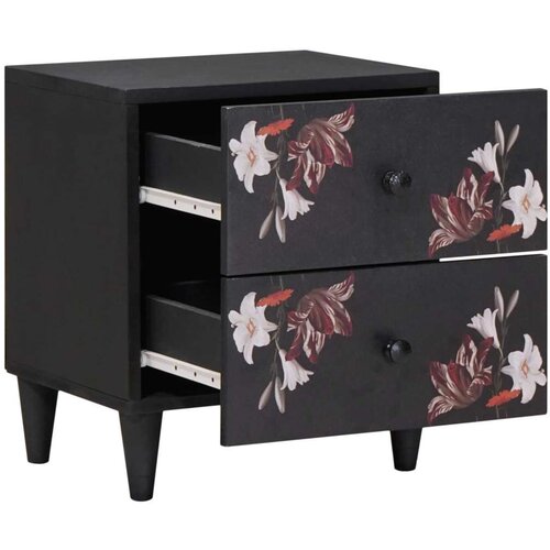  Noćni ormarić 2 pcs Smeđa 40 x 33 5 x 46 cm Čvrsto drvo manga Slike