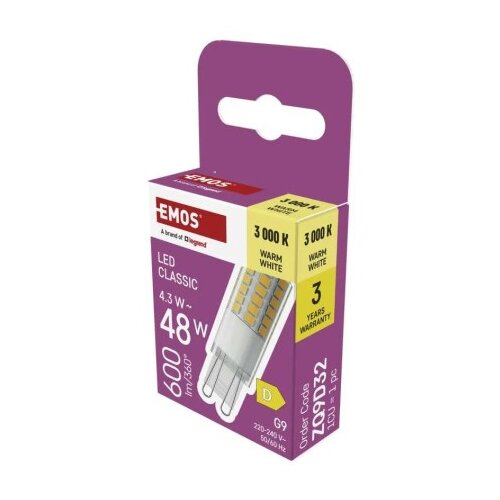 Emos zq9d23 Led sijalica classic jc 4,2w(40w) 470lm g9 nw ( 3769 ) Cene