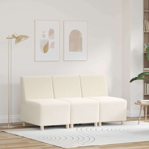 vidaXL sofa chiar 3 pcs krema 55 x 74 x 82 cm mikrovlaknena tkanina Cene