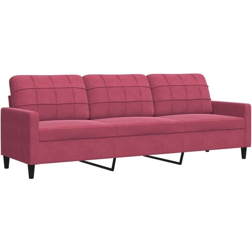  3-dijelni set sofa s jastucima crvena boja vina bar&amp;scaron;unasti Slike