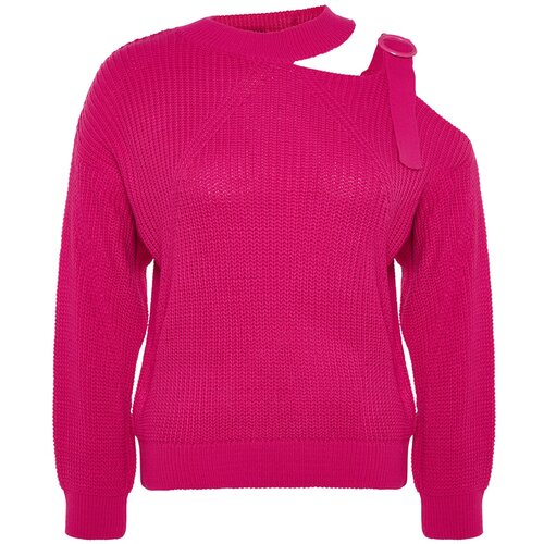 Trendyol Curve Plus Size Sweater - Pink - Regular fit Slike