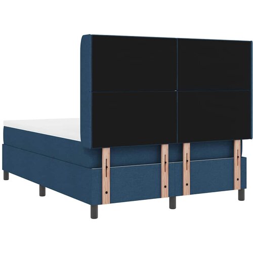  Krevet s opruga kutije s jastukom Plava 200 x 140 cm tkanina Slike