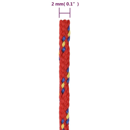  Brodski konop crveni 2 mm 250 m od polipropilena Slike
