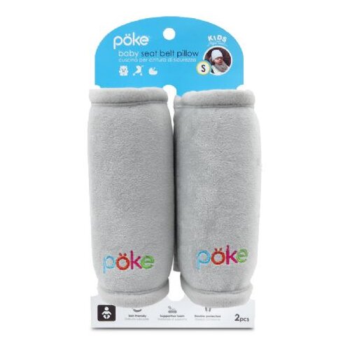 Poke Blazina za otro&amp;scaron;ki varnostni pas siva S 2kos Slike