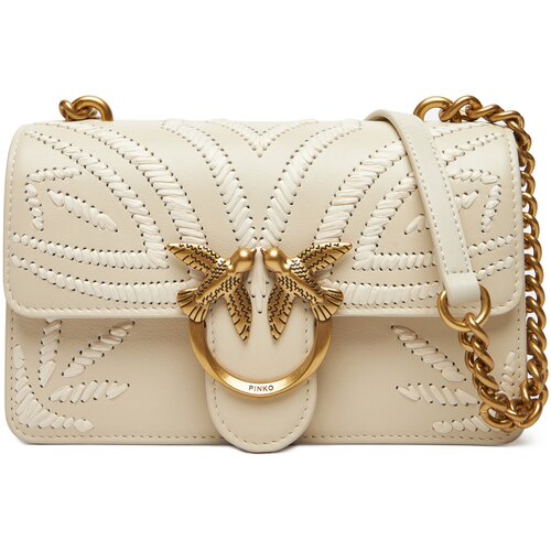 Pinko Ročna torba Love One Mini Cl PE 25 PLTT 100059 A2C3 Bela Slike
