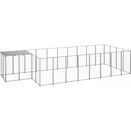  Kavez za pse srebrni 10,89 m² čelični