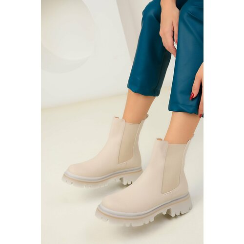 Soho Beige Women's Boots & Booties 18446 Cene