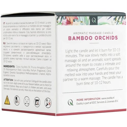 Exotiq masažna sviječa Bamboe Orchids, 60g Cene