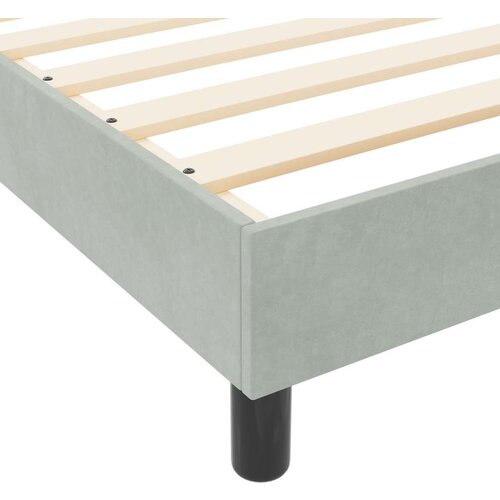 VidaXL Postelja Svetlo siva 90x190 cm Velur Slike