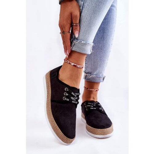 Big Star Women&amp;#039;s Low Sneakers Memory Foam System Big Star KK276004 Black Slike