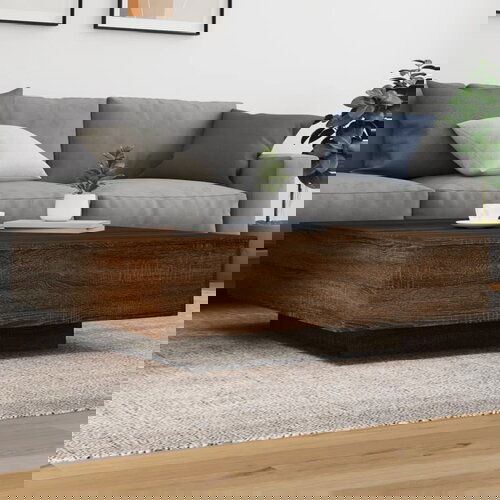 vidaXL Stolić za kavu boja hrasta 100x100x31 cm konstruirano drvo Cijene