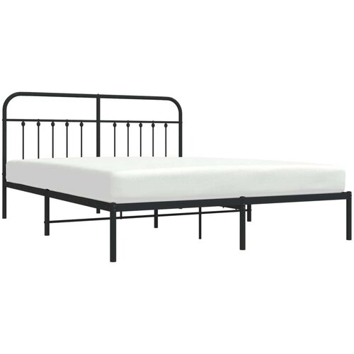 VidaXL Metalni okvir za krevet s uzglavljem crni 183x213 cm Slike
