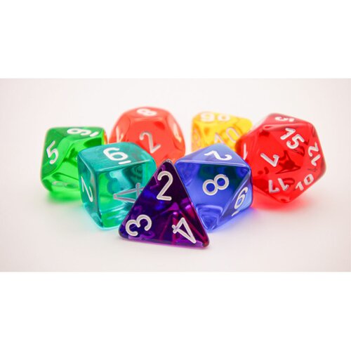 Chessex kockice - prism translucent - polyhedral 7-Die set Cene